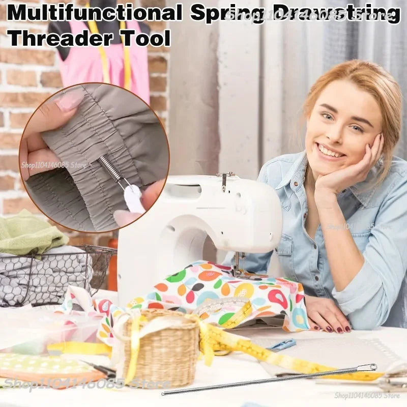 Flexible Drawstring Threader Quick Threading Spring Designed String Pull Tool Multipurpose Drawstring Stringing Tool Qme