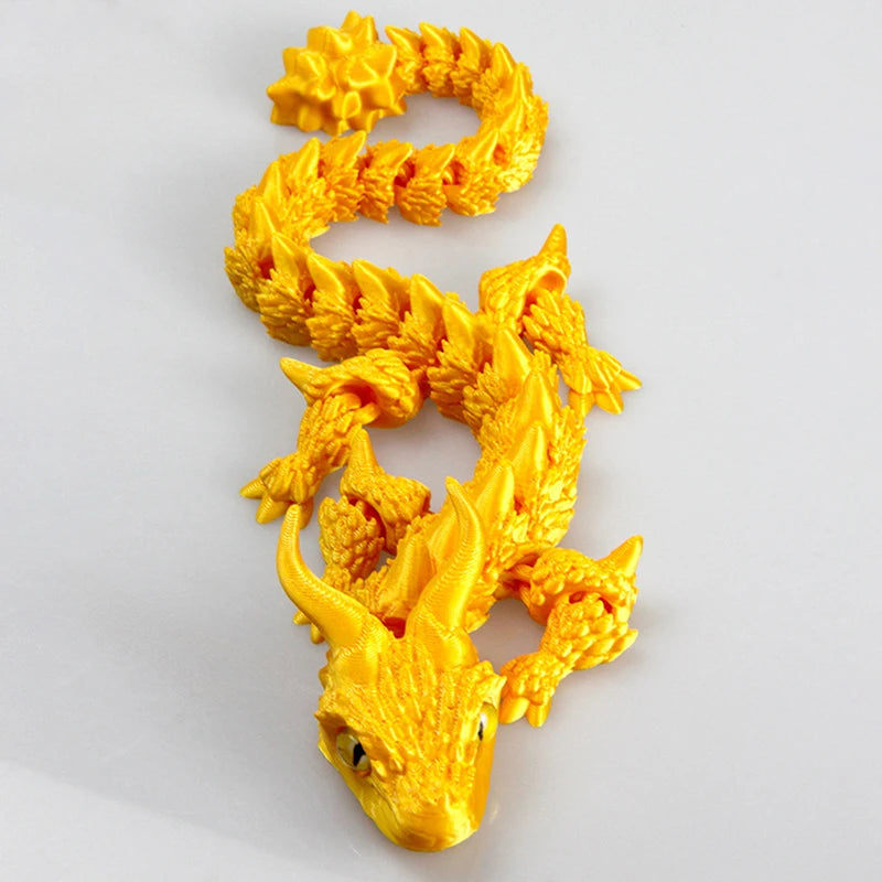 Arrival 3D Printed Akatsuki Magic Dragon Movable Joints Desk Toy Qme Gold