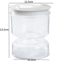 Sealed Jar Pickle Home Wet Dry Separation Flip Container Strainer Qme A