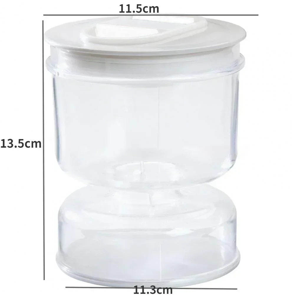 Sealed Jar Pickle Home Wet Dry Separation Flip Container Strainer Qme A