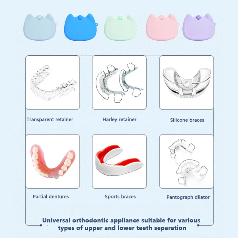 Silicone Denture Tray Box Vent Holes Dental Orthodontic Braces Qme