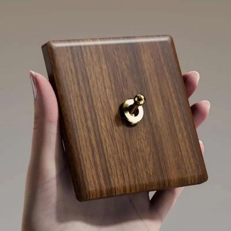 2 Gang Toggle Light Switch With Brass Levers And Retro Design Perfect For Home Renovation Rustic Interior Decoration Qme
