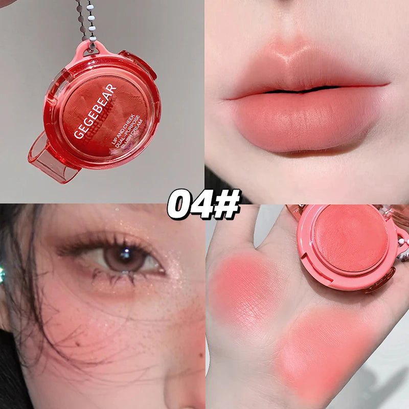 Gege Bear Multi-use Matte Blush Cream Dual Purpose Lip Cheek Tint Qme GX2075-04