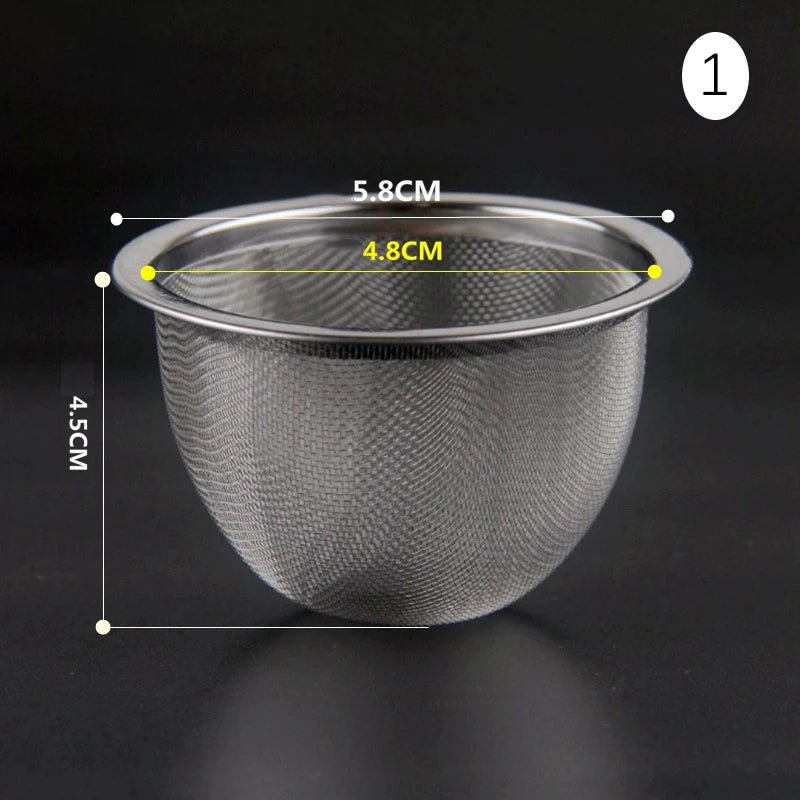 304 Stainless Steel Reusable Tea Infuser Tea Strainer Teapot Loose Tea Leaf Spice Tea Filter Kitchen Accessories Qme 1