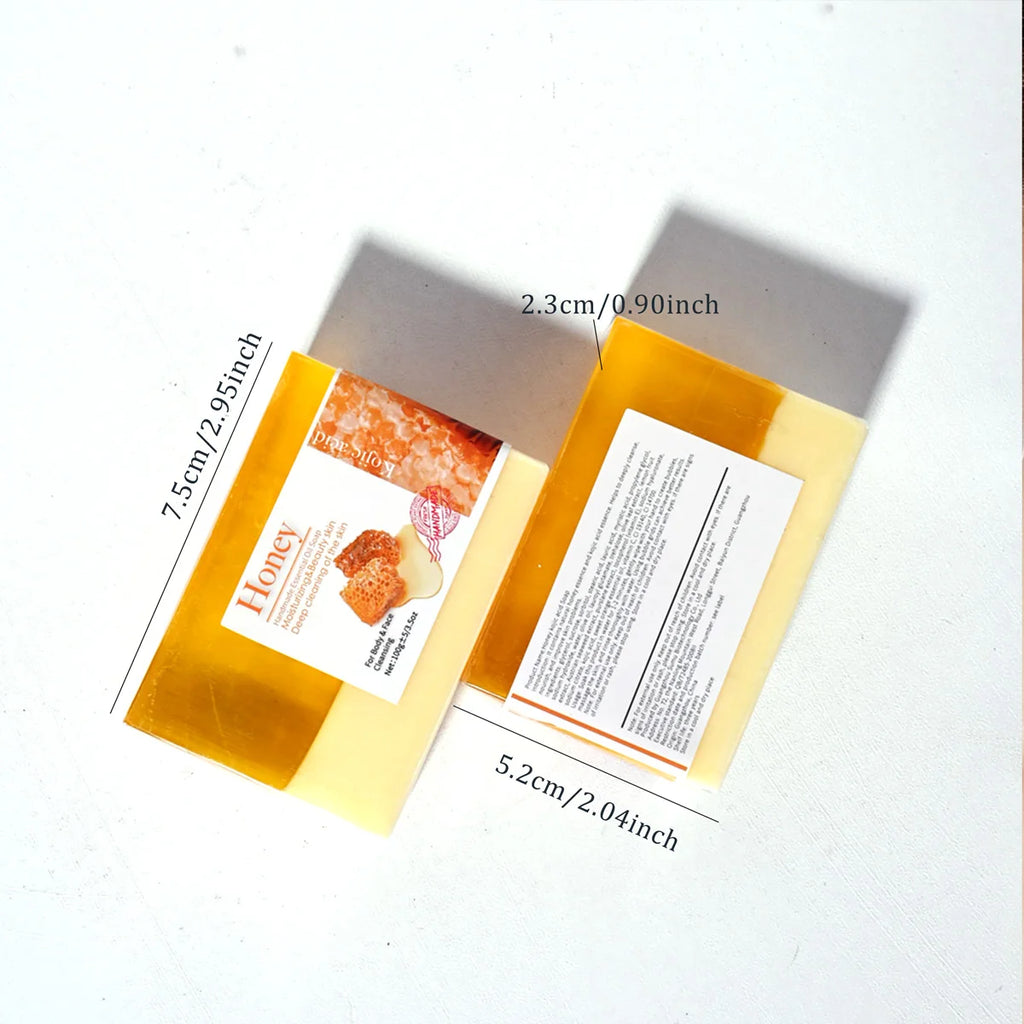 Two Tone Honey Goat Milk Handmade Soap Cleansing Essential Oil Qme