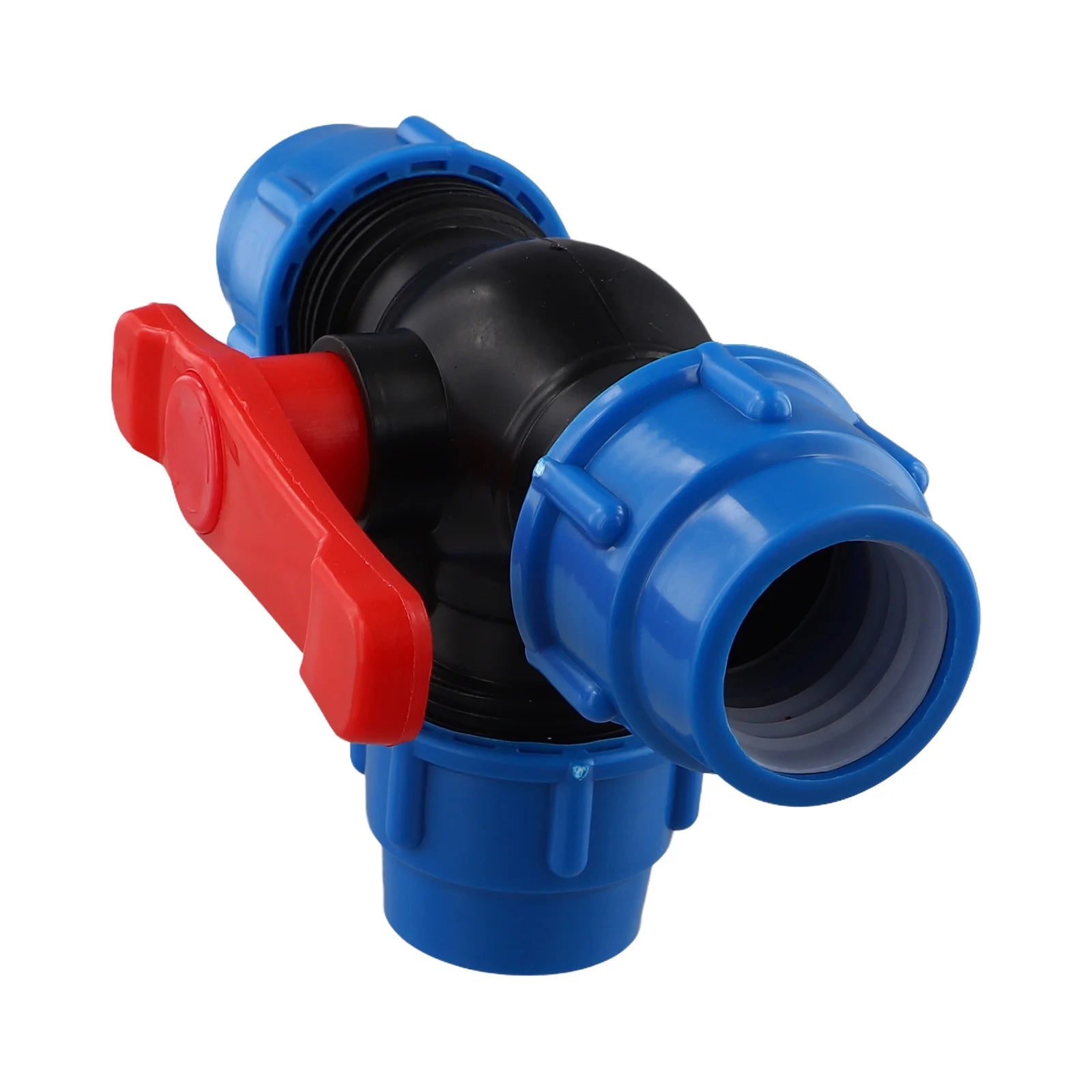 20/25/32/40/50mm PE Pipe Faucet Diverter 3-Way Ball Valve Ball Valve Garden Lawn Irrigation Water Pipe Fitting Qme