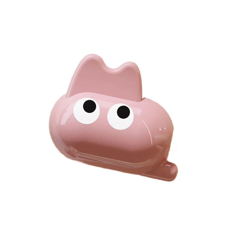 Plastic Clip Cartoon Toothbrush Portable Head Cover Dustproof Qme Pink