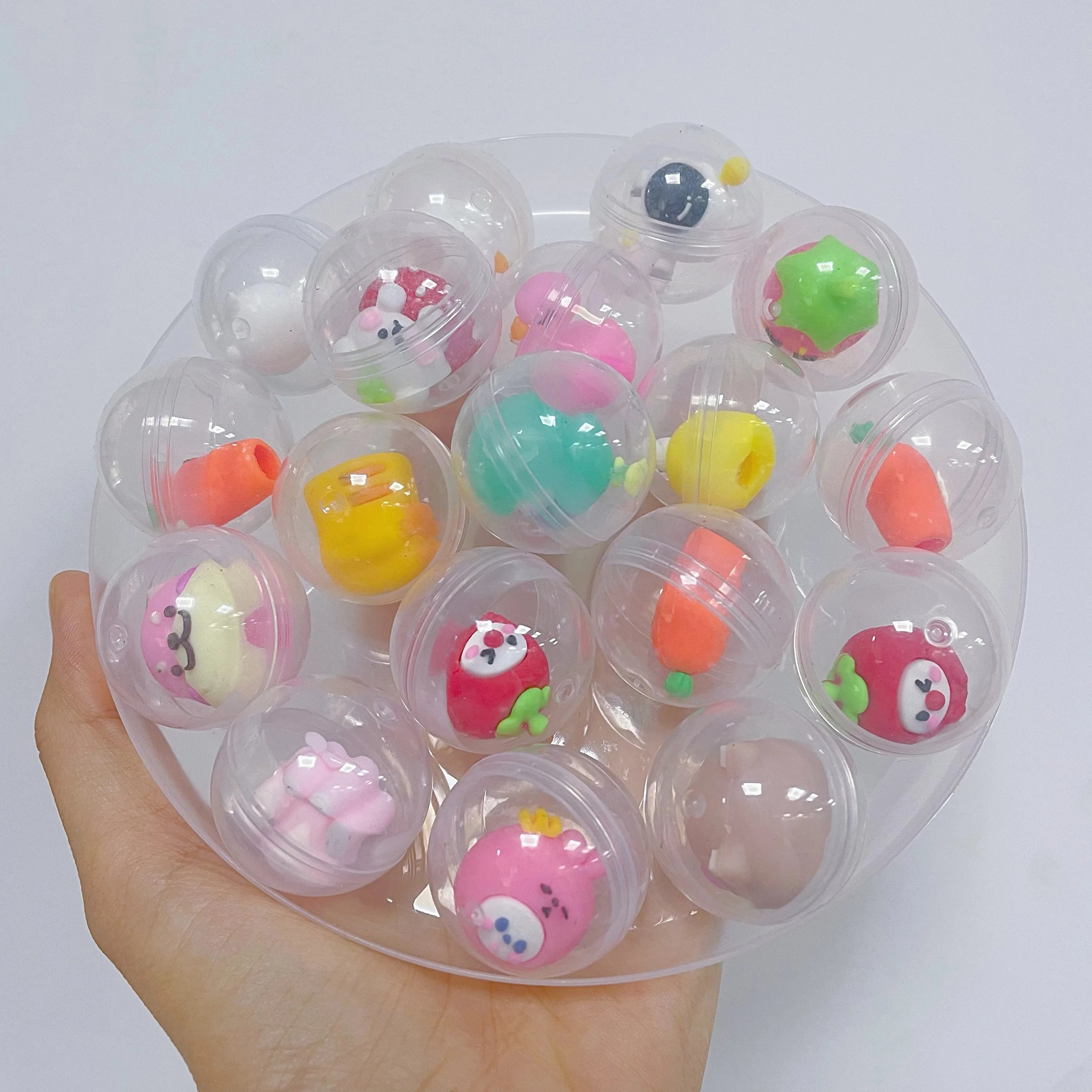 32mm Transparent Twisted Egg for Mini Claw Machine Toys Accessories Cute Animal Plush Dolls Doll Kids Arcade Crane Machine Gift Qme