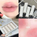 QIBEST New Exquisite Symphony Matte Lipstick Matte Soft Mist Korean Cosmetics Light Color Colorful Lasting Shiny Lipstick Makeup Qme 02