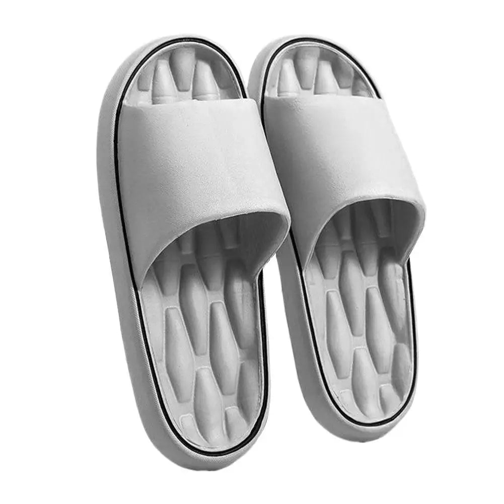 NEW Super Light Soft Slippers Simple Fashion Slides EVA Elastic Shoes Colorful Sneakers In Door Bathroom Flip Flops Qme 42-43 gray