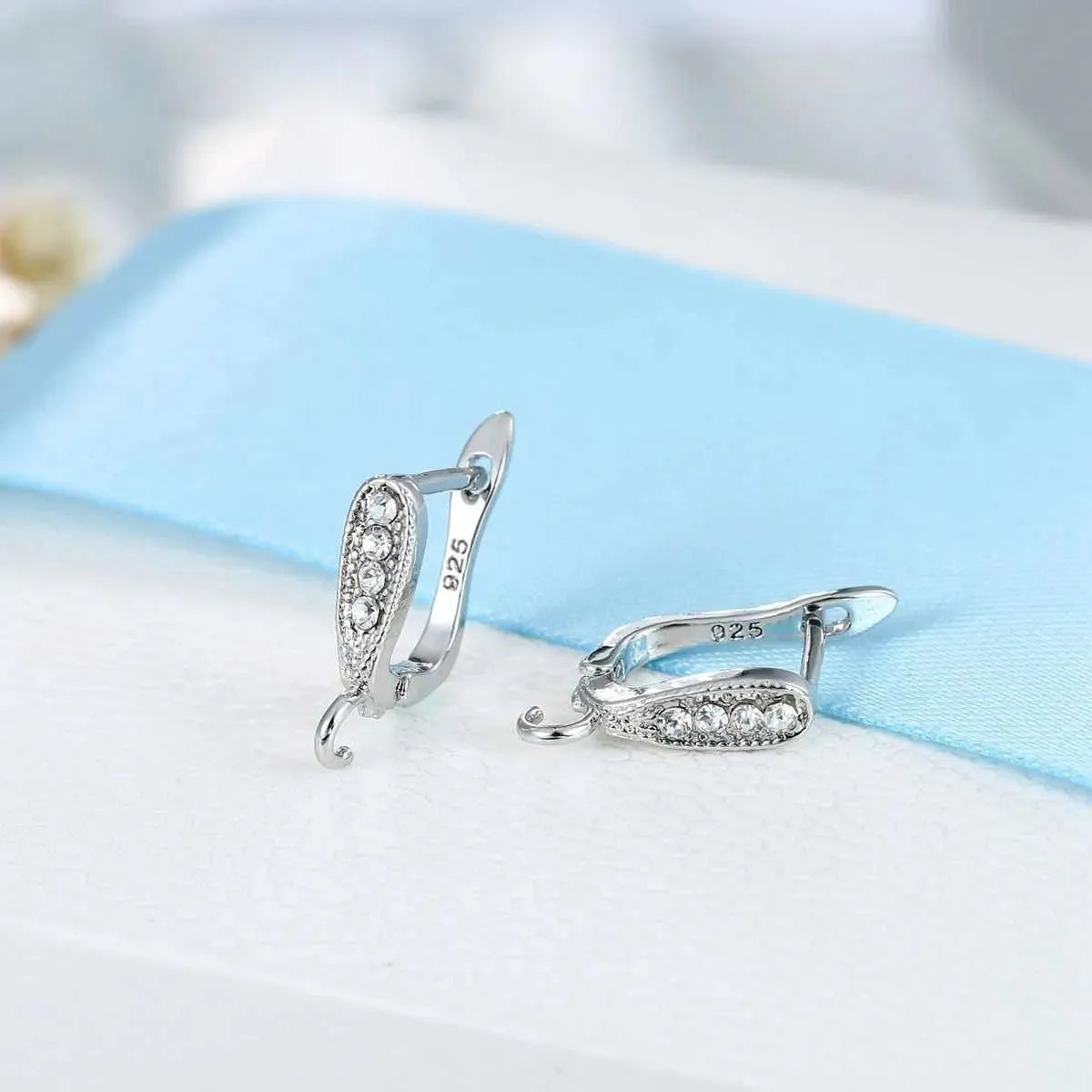Factory Price Trendy 925 Sterling Silver Color Earring Findings U-Shape Earrings Accessory Fashion Jewelry Findings For DIY Qme