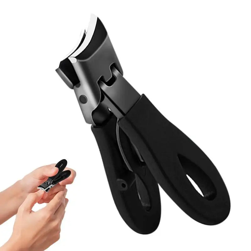 Slanted Nail Clippers Wide Jaw Opening Slanted Curved Nail Trimmer For Thick/Ingrown Nails Stainless Steel Pedicure Tool Qme