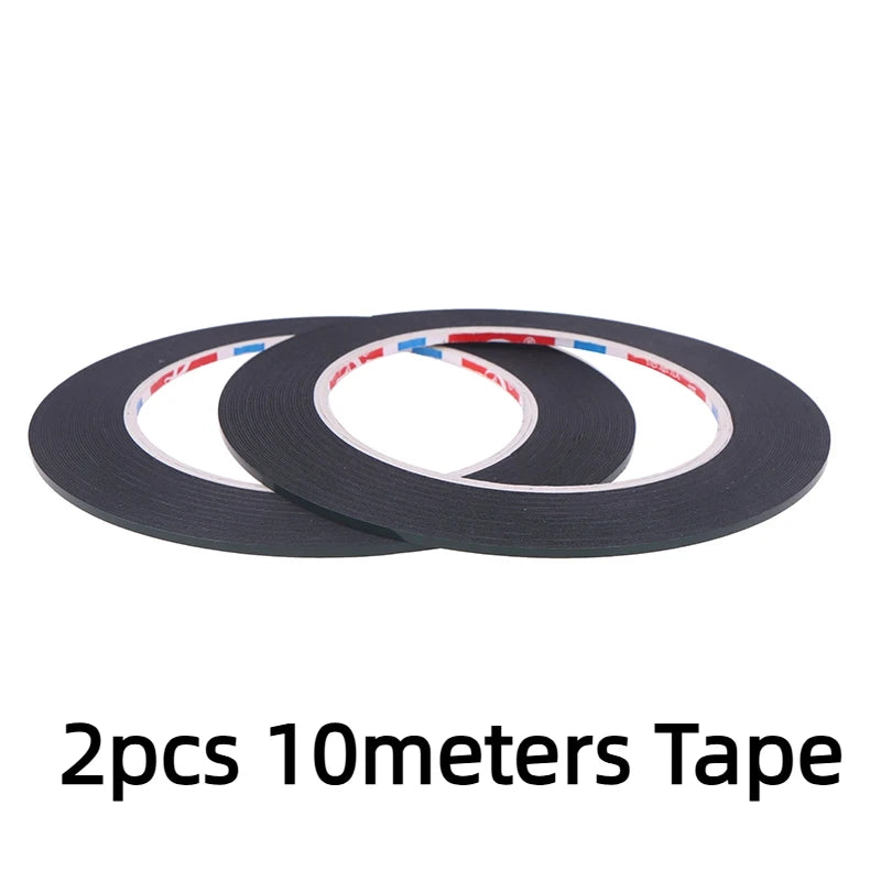 2/3/4mm Double Sided Sticky Foam Tape Adhesive LCD Screen Frameless For TV Borderless Curved Display Sealing Fix Qme