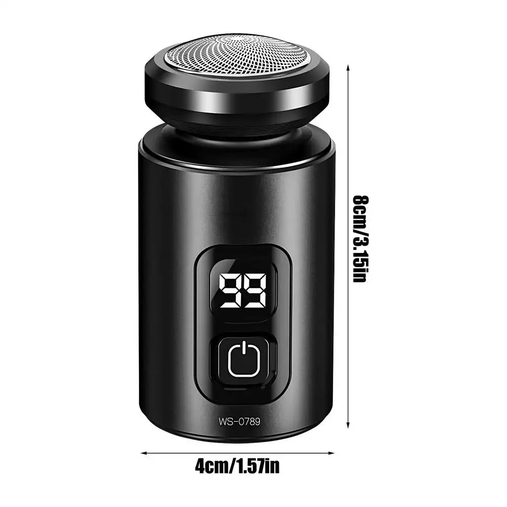 Mini Electric Shaver LED Face Waterproof Razor Wet Dry USB Qme Black China Mainland