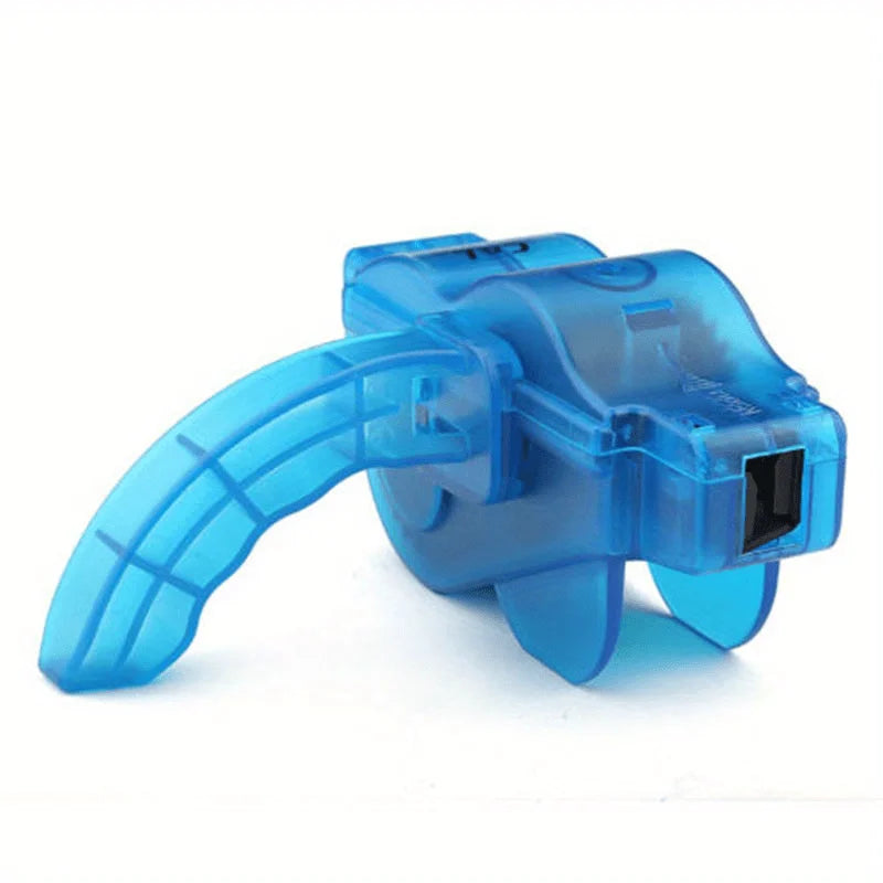 Portable Bicycle Chain Cleaner Bike Clean Machine Wash Tool Mountain Road Bike Cycling Cleaning Kit Qme Blue