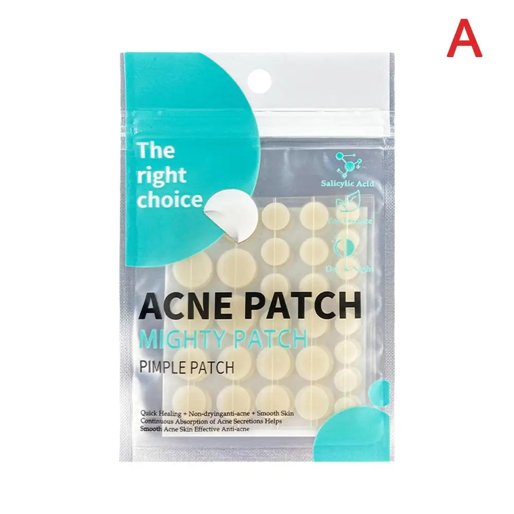30pcs/BOX Hydrocolloid Salicylic Acne Pimple Patch Fade Repair Acne Invisible Removal Pimple Anti Spots Marks Conceale Qme Green bone bag