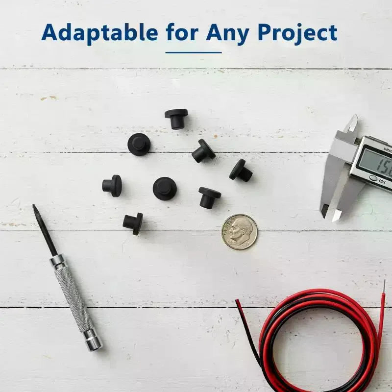 Solid Rubber Hole Caps 3- Temperature Resistance Seal Plugs Qme