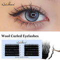 NATUHANA 3D Curly Wool Lashes Curl Eyelashes Fluffy Thick Fasle Qme CURL MIX9-15mm