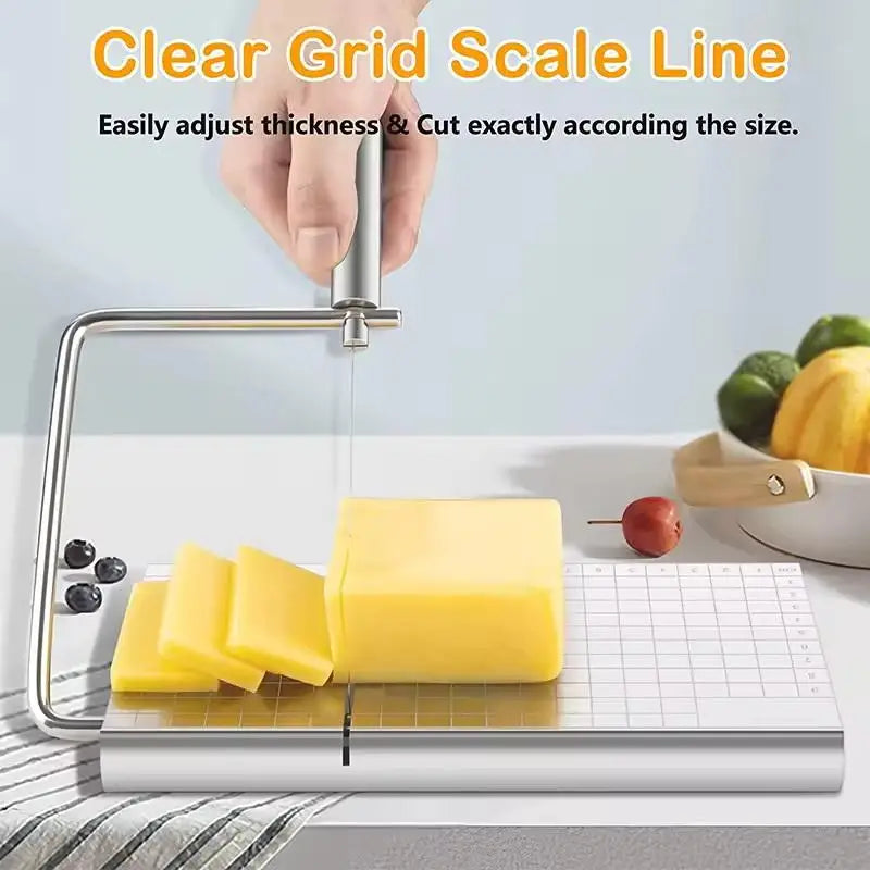 Stainless Steel Cheese Cutter Measurements Heavy Duty Butter Baking Qme