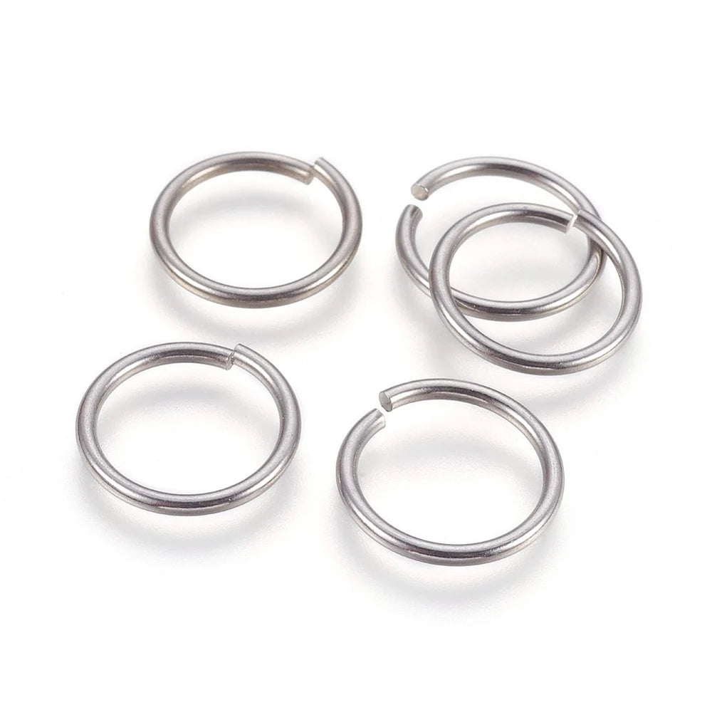 PandaHall Tarnish Resistant 304 Stainless Steel Saw Cut Open Jump Rings diameter 1.4-3mm x thick 6-30mm Round for Jewelry Making Qme