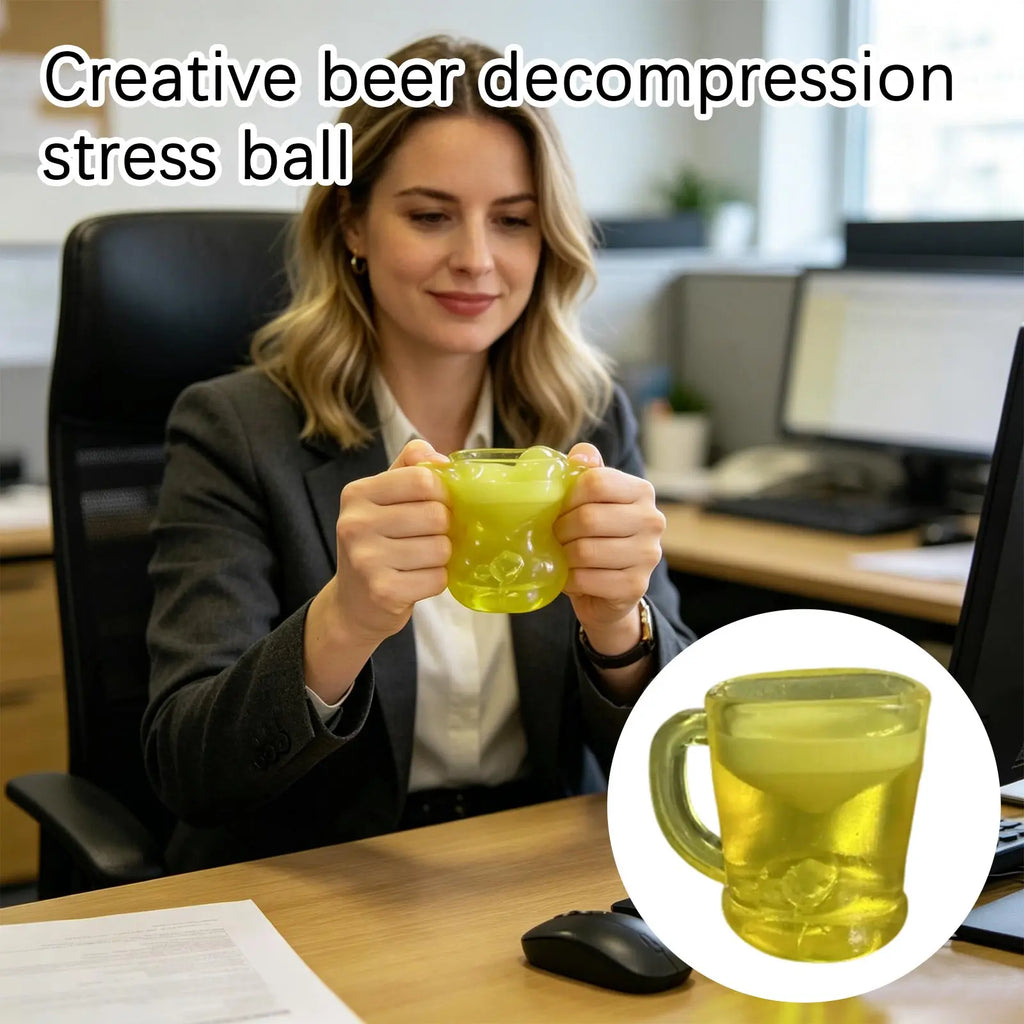 Novelty Beer Shaped Slow Rising toys Relieve Stress Fidget Toy for Working and Studying Holiday Party Decoration Fun Gift Qme