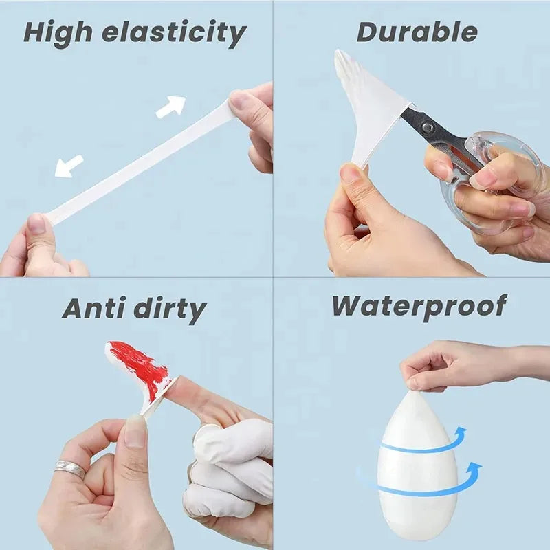2 bags 200g Sterile Medical Finger Cots Disposable Single-Head for Doctor Examination Wound Surgery Sterilized Sheaths Qme