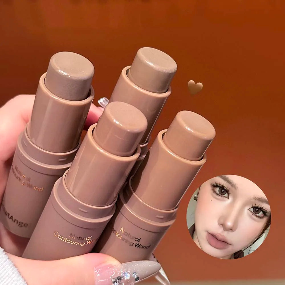 Silky Contouring Bronzer Stick Face Makeup Cosmetics Smooth Lasting Natural Nose Shadow Waterproof V-Face Highlight Brighten Qme