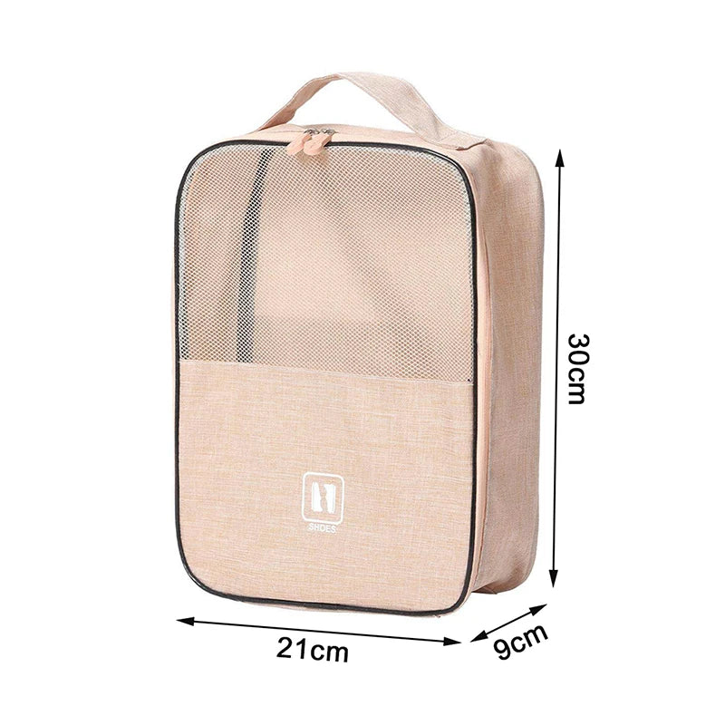 Waterproof Shoe Storage Bag Holds 3 Pairs Shoes Large Capacity Qme A13