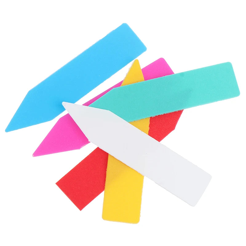Plastic Multicolors Garden Ornaments Markers 5 Plants Labels Indoor Qme