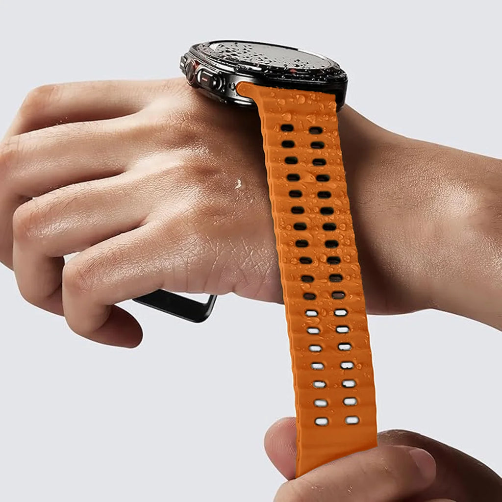 Two-Tone Sports Silicone Strap For Samsung Galaxy Watch Ultra Marine Band Bracelet For GalaxyWatch Ultra 47mm Watchband Qme