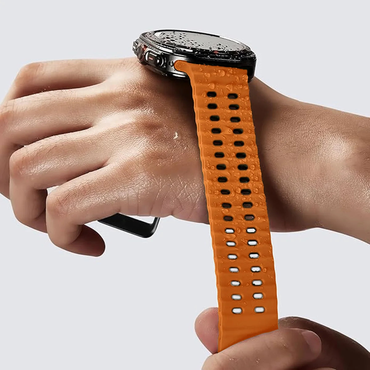Two-Tone Sports Silicone Strap For Samsung Galaxy Watch Ultra Marine Band Bracelet For GalaxyWatch Ultra 47mm Watchband Qme