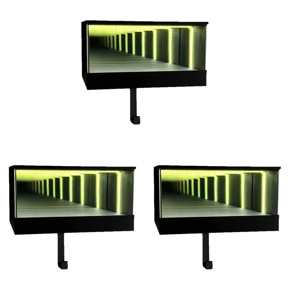 Infinity Garage Keychain Car Luminous Infinite Garage Key Hook LED Light Car Key Hanger For Apartment Home Office Entryway Qme 3 PCS Plastic Material