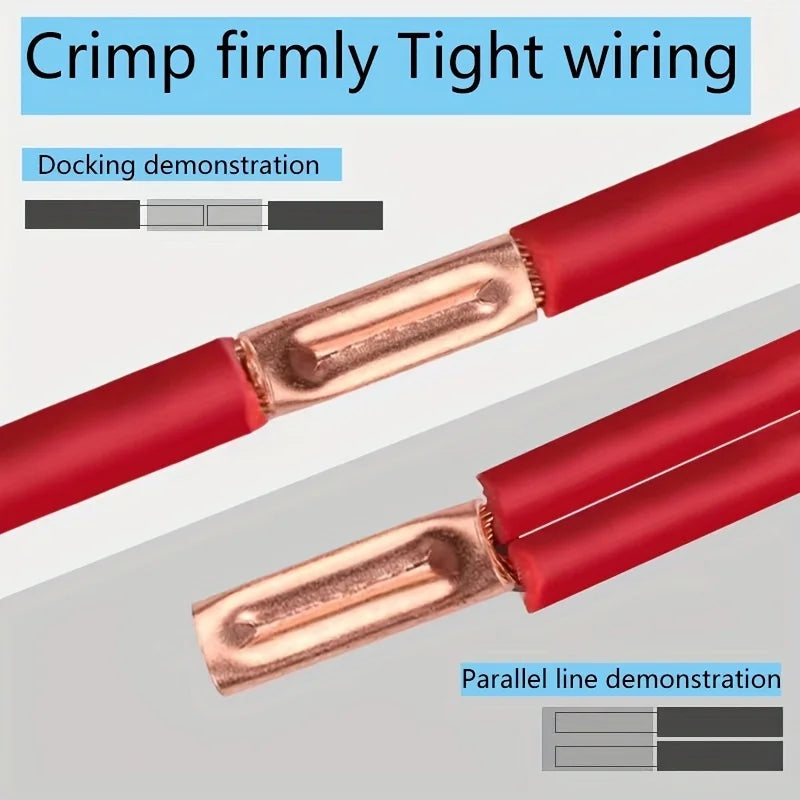 250pcs Copper Connecting Pipe Kit - Perfect For Wire Joints & Cable Lugs! Qme