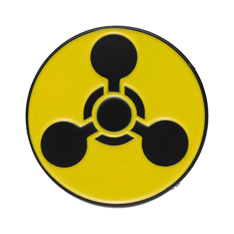 Radioactive Sign Brooch Radiation Symbol Nuclear Enamel Pin Attention! Backpack Metal Badges Lapel for Jewelry Wholesale Qme style 2