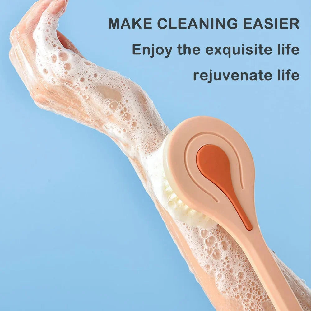Long Handle Bath Brush Soft Hair Back Ball Bathroom Body Brushes Mud Qme