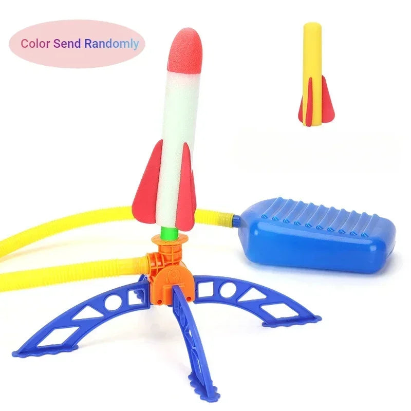 Kids Air Rocket Foot Pump Launcher Toys Sport Game Jump Stomp Outdoor Qme 1 regular rocket