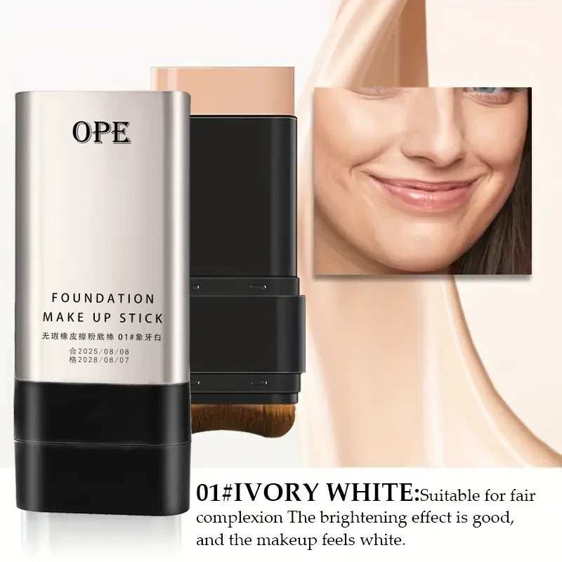 2-in-1 Concealer Foundation Stick Covers Dark Circles Flawless Look Qme A3-17-01