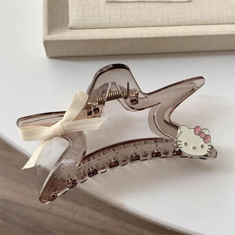 Hello Kitty Cute Cat Hair Clip Student-Style Retro Ponytail Clip Versatile Hair Clips and Accessories Qme 03