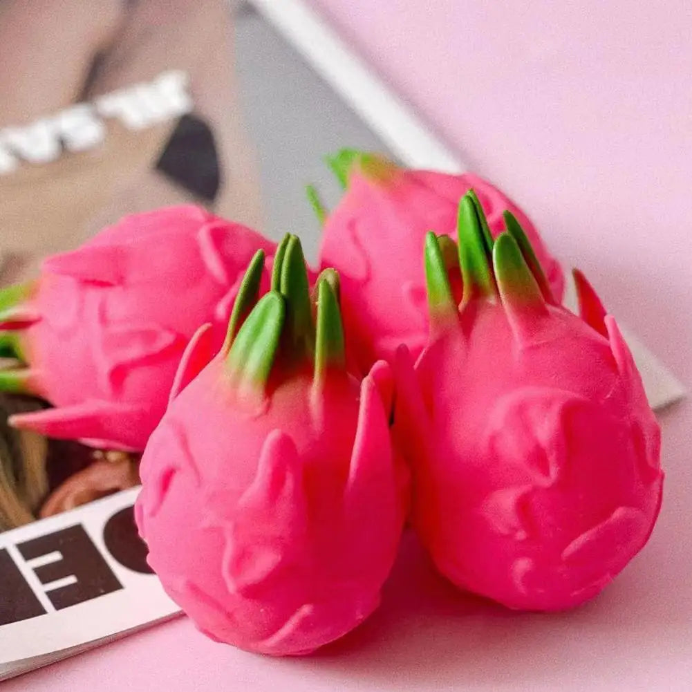 Dragon Fruit Squish Ball Squishy Squeeze Stress Reliever Fidget Qme