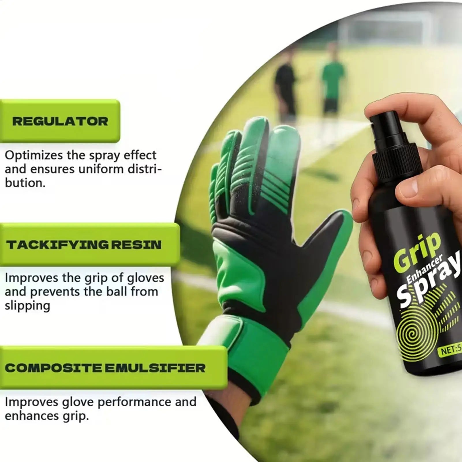 Glove Glue 55ml Sticky Grippy Adhesive Football Grip Spray for Soccer Volleyball Baseball Boxing Golf Training Kids Youth Adult Qme