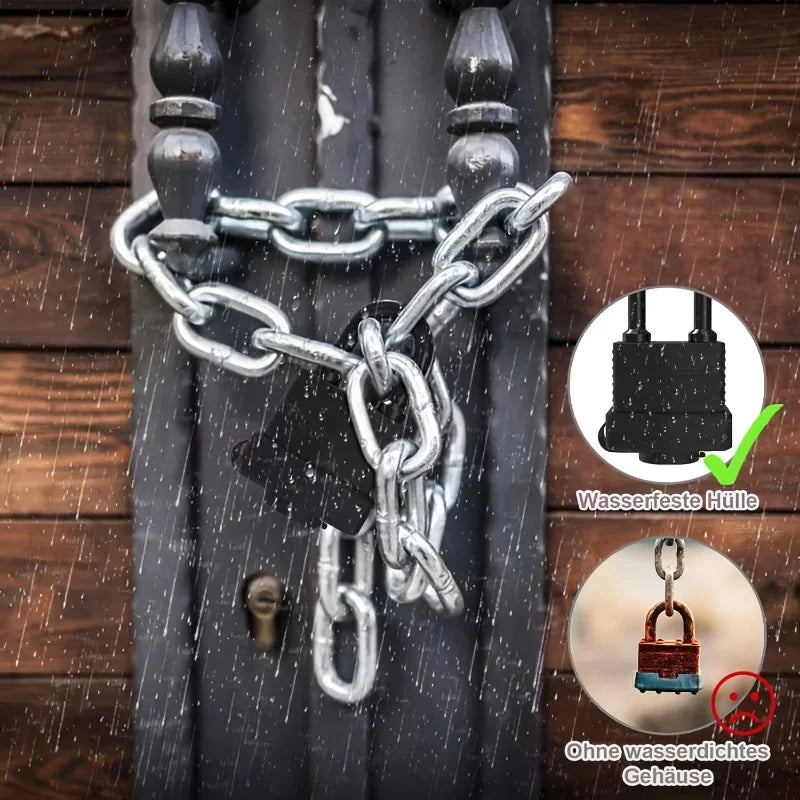 Large Outdoor Waterproof Thousand Layer Padlock Rainproof and Rustproof Lock Head Lock for Courtyard Door Lock Qme