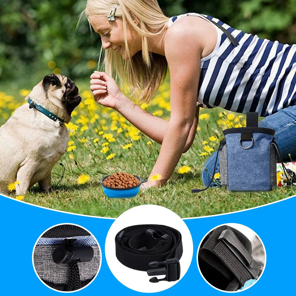 Dog Training Bag Supports Pouch Folding Bowl Large Capacity Container Qme