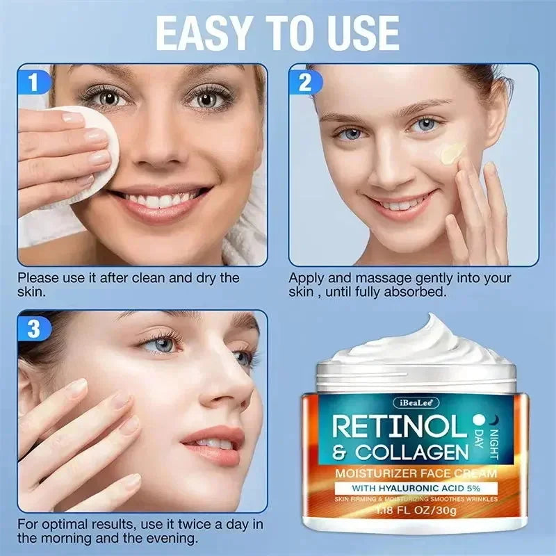 Retinol Anti-wrinkle Cream For Men Collagen Anti-Aging Removal Face & Neck Wrinkle Efficient Moisturize Firming Korean Skin Care Qme