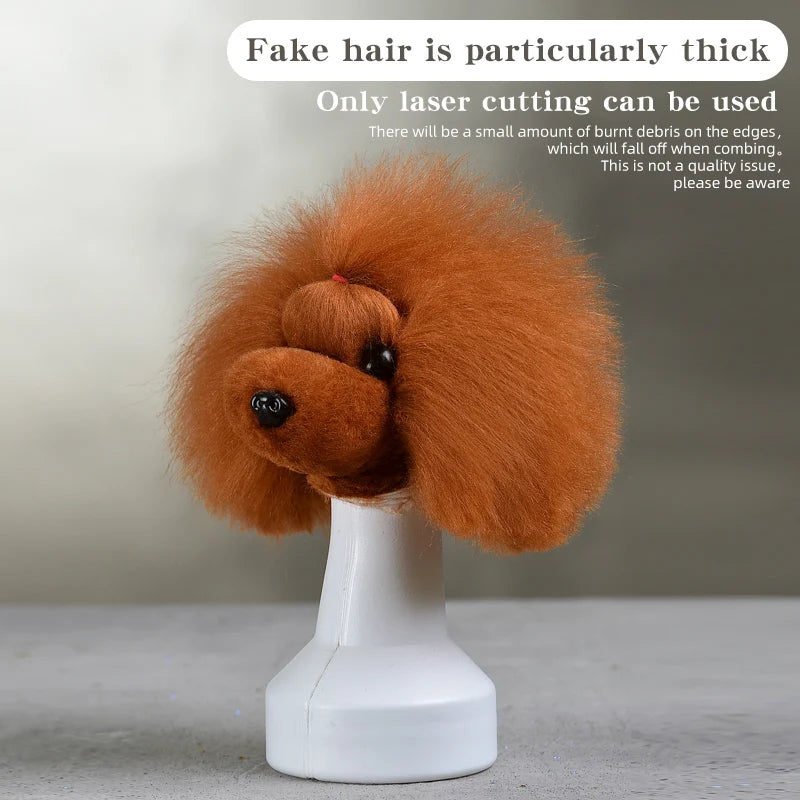 Teddy Pet Simulated Head Hair Fake Dog Head Model Beautician Practice Cutting Dog Hair Dog Body Wig Pet Grooming Student Study Qme