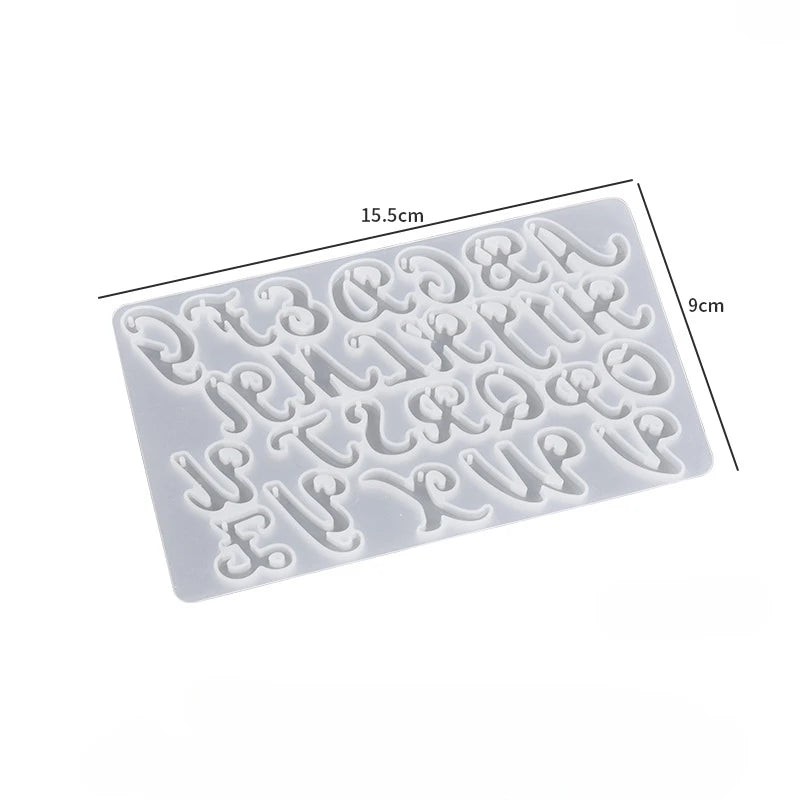 Alphabet Epoxy Resin Silicone Mold Letter Number Mould DIY Keychain Earring Pendant Epoxy Resin Jewelry Crafts Casting Mold Qme C2145