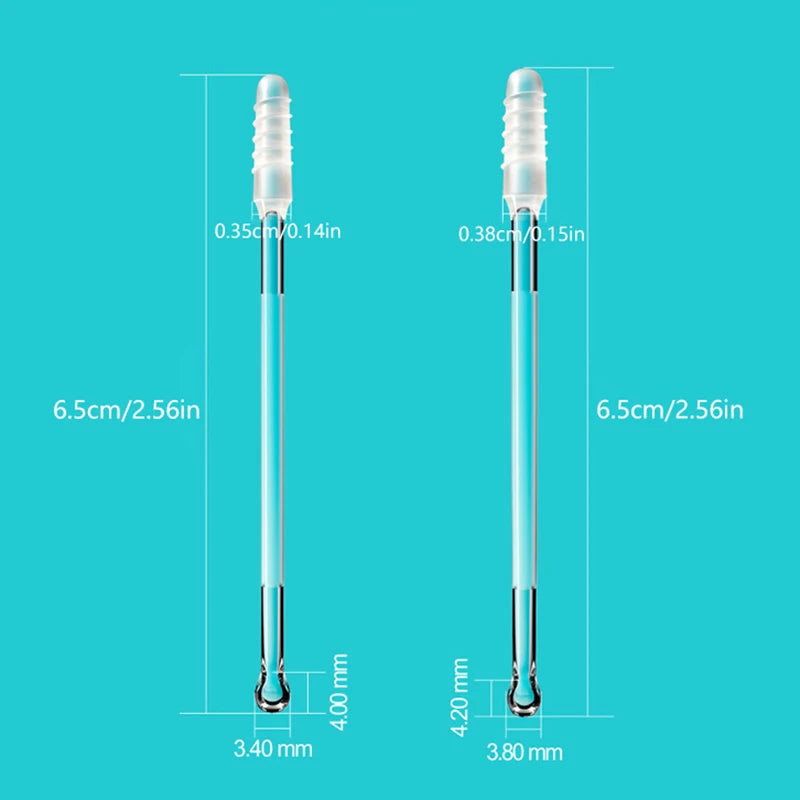 Ear Swabs Pick Double Headed Sticky Reusable Cleaner Soft Silicone Qme