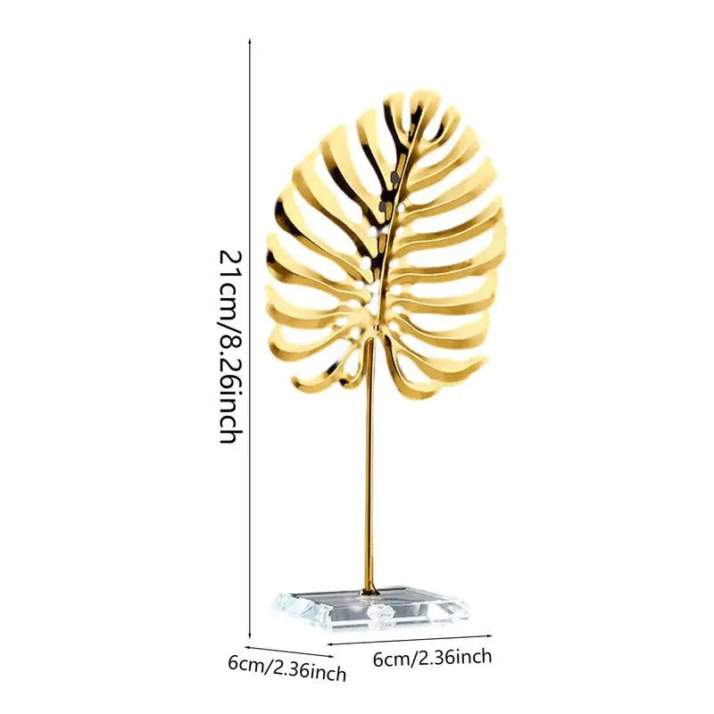 Metal Leaf Decor 8 26inches Iron Statue Base Household Table Qme