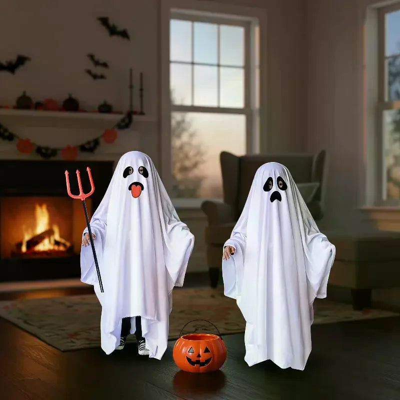 Halloween Costume Soft Breathable Fabric Easy Wear Cute Prints For Adults Kids Halloween Parties Qme