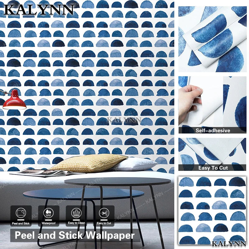 Geometric Aelf-wdhesive Wallpaper Peel Stick Wall Stickers Vinyl Qme