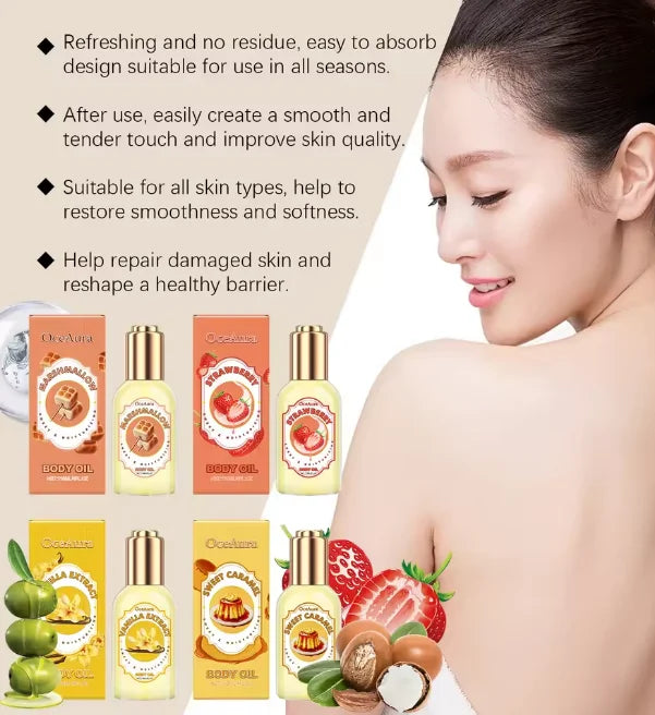 Body Massage Oil Improve Moisturizing Relieve Stress Muscle Relaxing Body SPA Lasting Scent Body Essential Oils Qme